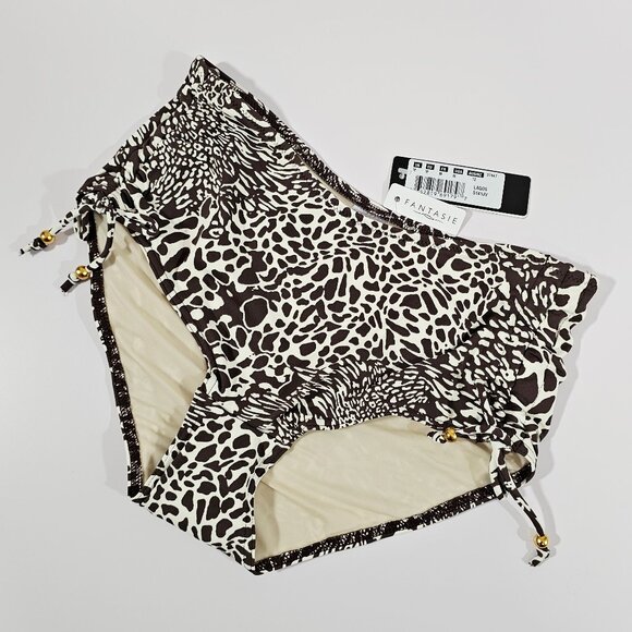 Fantasie Swimwear Lagos Bikini Bottoms Animal Print, Brown / Cream, Size M - Picture 1 of 4